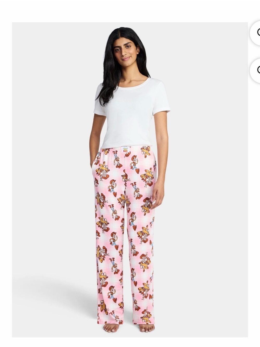 Women’s Toy Story Jesse and Bullseye Hacci Knit Wide Leg Sleep Pants - Medium - Picture 4 of 5